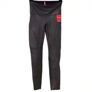 SPANX Moto Leggings Gunmetal